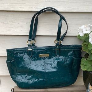 Coach Set- Teal Patent Leather